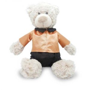 Furry Grey Teddy Bear With Costumes