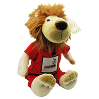 Beige Lion in Mascot Plush