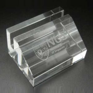 3D Crystal Card Holder with Engraving