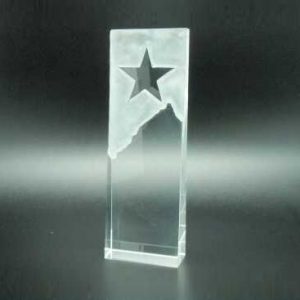 Crystal Standing Trophy (Triangle Prism)