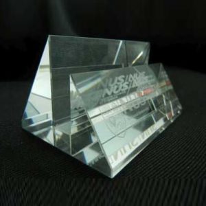 Crystal Card Holder (Triangle Prism)