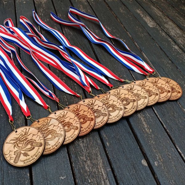 Lubrizol Wooden Dragon Boat Event Medal