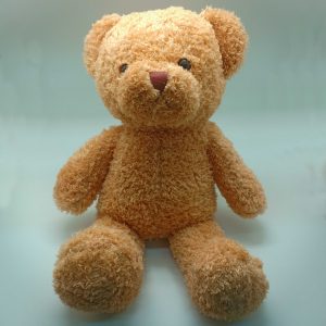 Bubble stock plush bear brown curly