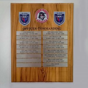 SCDF wood plaque