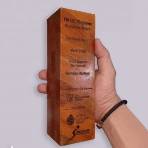 recycle wood trophy