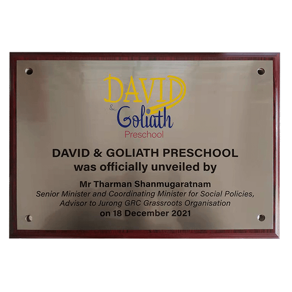 David Goliath Etch Metal Wall Plaque - CORE MODUS PTE LTD