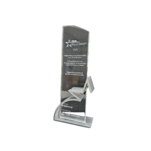 Grey crystal trophy