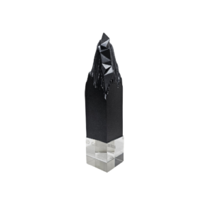Black Crystal Trophy with textured top