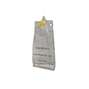 Gold Star Crystal Trophy