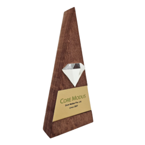 Diamond Crystal Wood Trophy
